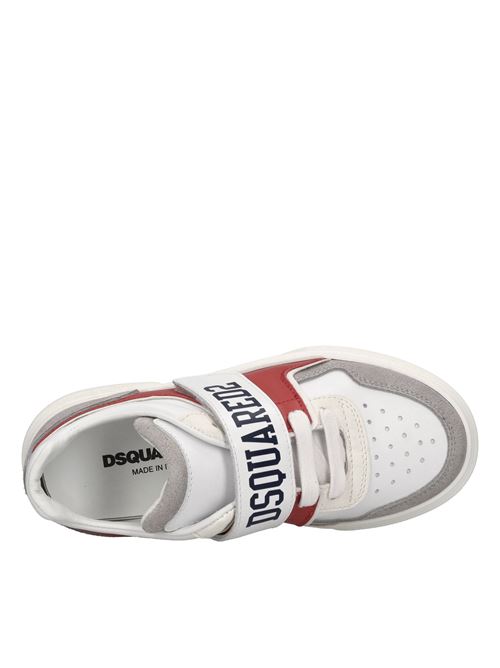 Sneakers in pelle e camoscio DSQUARED2 | 79245 CROSTABIANCO-ROSSO-GRIGIO
